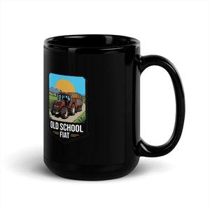 The Tractor Mugs Store FIATAGRI F140 OLD SCHOOL FIAT Bright | Black Mug Quality Farmers Merch