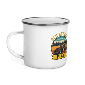 The Tractor Mugs Store FIATAGRI F140 OLD SCHOOL FIAT Outdoor | Enamel Mug Quality Farmers Merch