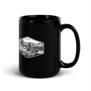 The Tractor Mugs Store FIATAGRI F140 TRAFFIC WHAT TRAFFIC? Moose | Black Mug Quality Farmers Merch