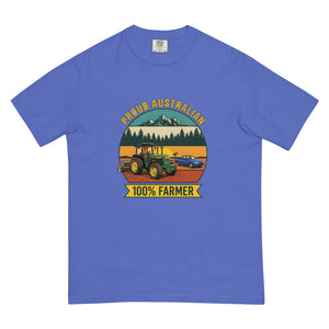 The Tractor Mugs Store Flo Blue John Deere 3350 PROUD AUSTRALIAN 100% FARMER Outdoor | Unisex Premium T-shirt Quality Farmers Merch