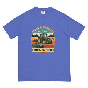 The Tractor Mugs Store Flo Blue John Deere 6930 PROUD AUSTRALIAN 100% FARMER Outdoor | Unisex Premium T-shirt Quality Farmers Merch