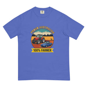 The Tractor Mugs Store Flo Blue Massey Ferguson 6480 PROUD AUSTRALIAN 100% FARMER Outdoor | Unisex Premium T-shirt Quality Farmers Merch