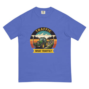 The Tractor Mugs Store Flo Blue / S John Deere 6930 TRAFFIC WHAT TRAFFIC? Outdoor | Unisex Premium T-shirt Quality Farmers Merch