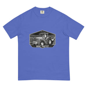 The Tractor Mugs Store Flo Blue / S John Deere 7810 TRAFFIC WHAT TRAFFIC? Moose | Unisex Premium T-shirt Quality Farmers Merch