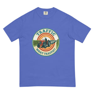 The Tractor Mugs Store Flo Blue / S Massey Ferguson 35X TRAFFIC WHAT TRAFFIC? Retro | Unisex Premium T-shirt Quality Farmers Merch
