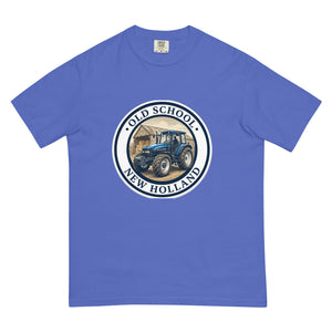 The Tractor Mugs Store Flo Blue / S New Holland TM 135 OLD SCHOOL NEW HOLLAND Engraving | Unisex Premium T-shirt Quality Farmers Merch