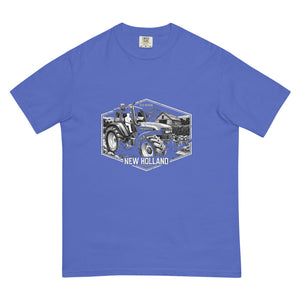 The Tractor Mugs Store Flo Blue / S New Holland TM 135 OLD SCHOOL NEW HOLLAND Moose | Unisex Premium T-shirt Quality Farmers Merch