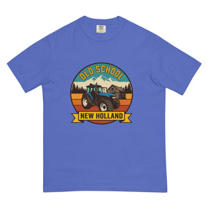 The Tractor Mugs Store Flo Blue / S New Holland TM 135 OLD SCHOOL NEW HOLLAND Outdoor | Unisex Premium T-shirt Quality Farmers Merch