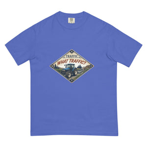 The Tractor Mugs Store Flo Blue / S New Holland TM 135 TRAFFIC WHAT TRAFFIC? Heritage | Unisex Premium T-shirt Quality Farmers Merch