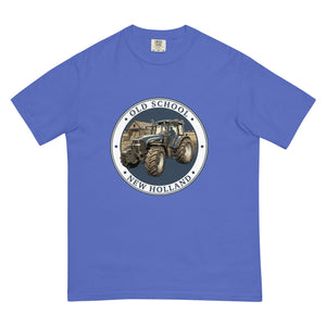 The Tractor Mugs Store Flo Blue / S New Holland TM 155 OLD SCHOOL NEW HOLLAND Engraving | Unisex Premium T-shirt Quality Farmers Merch