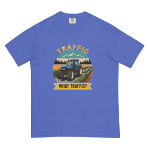 The Tractor Mugs Store Flo Blue / S New Holland TM 155 TRAFFIC WHAT TRAFFIC? Outdoor | Unisex Premium T-shirt Quality Farmers Merch