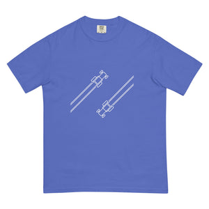 The Tractor Mugs Store Flo Blue / S Two Tractors + Tram Lines | Unisex Premium T-shirt Quality Farmers Merch