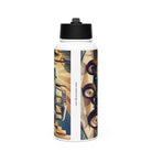 The Tractor Mugs Store Ford 5000 | Art Deco Stainless steel water bottle with a straw lid Quality Farmers Merch