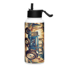 The Tractor Mugs Store Ford 5000 | Art Deco Stainless steel water bottle with a straw lid Quality Farmers Merch