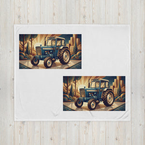 The Tractor Mugs Store Ford 5000 | Art Deco Throw Blanket Quality Farmers Merch