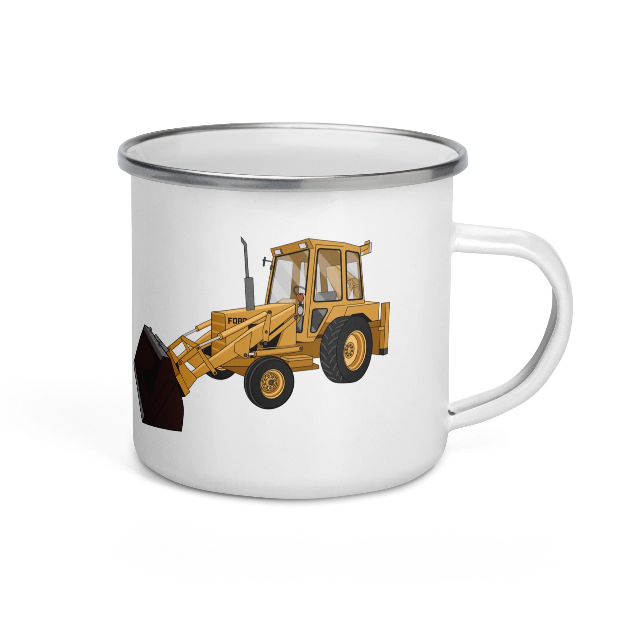 The Tractor Mugs Store Ford 550 Backhoe | Enamel Mug Quality Farmers Merch