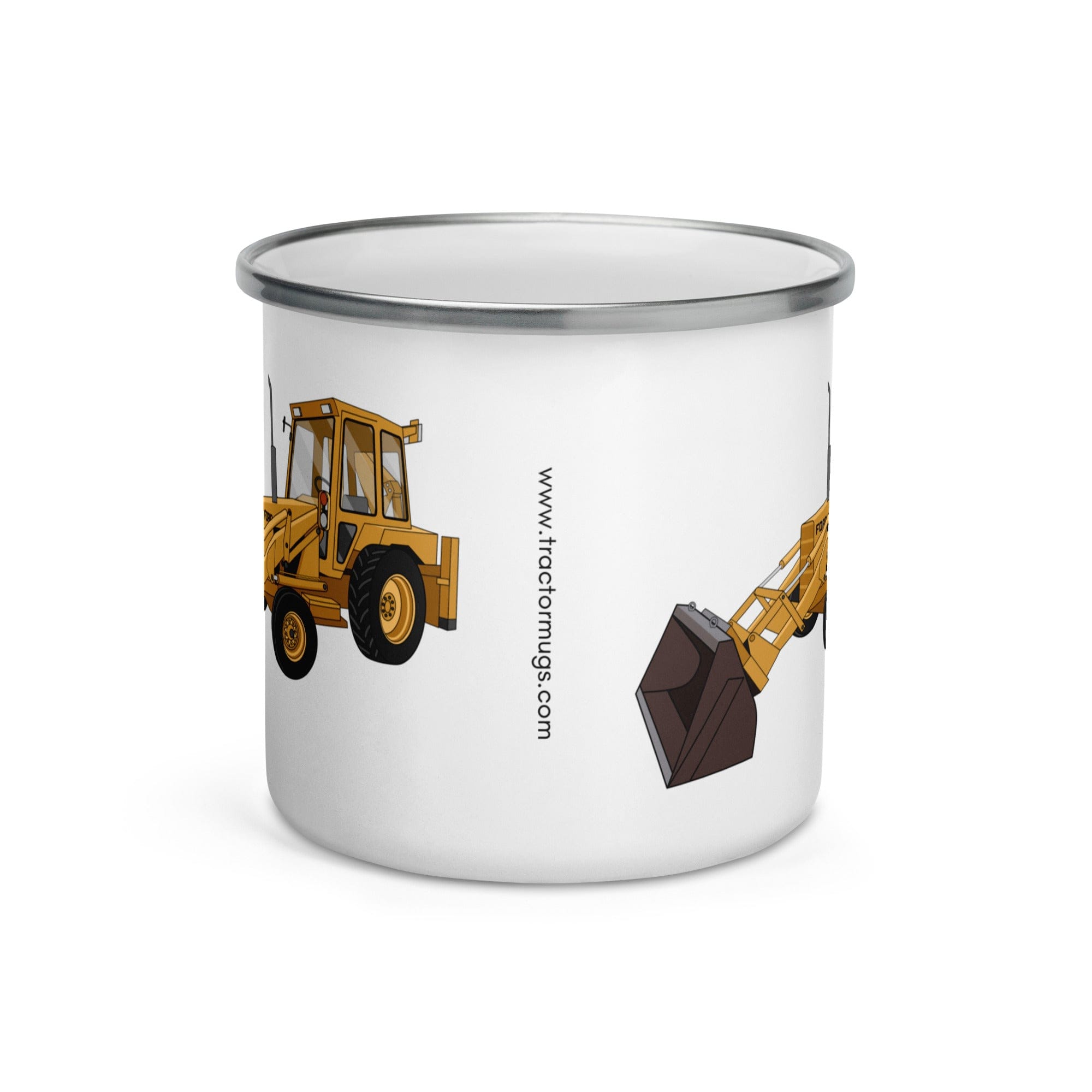 The Tractor Mugs Store Ford 550 Backhoe | Enamel Mug Quality Farmers Merch