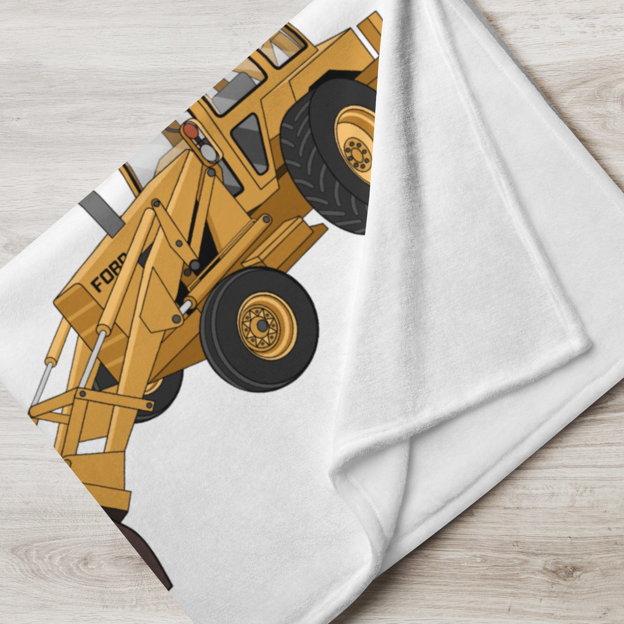 The Tractor Mugs Store Ford 550 Backhoe | Throw Blanket Quality Farmers Merch
