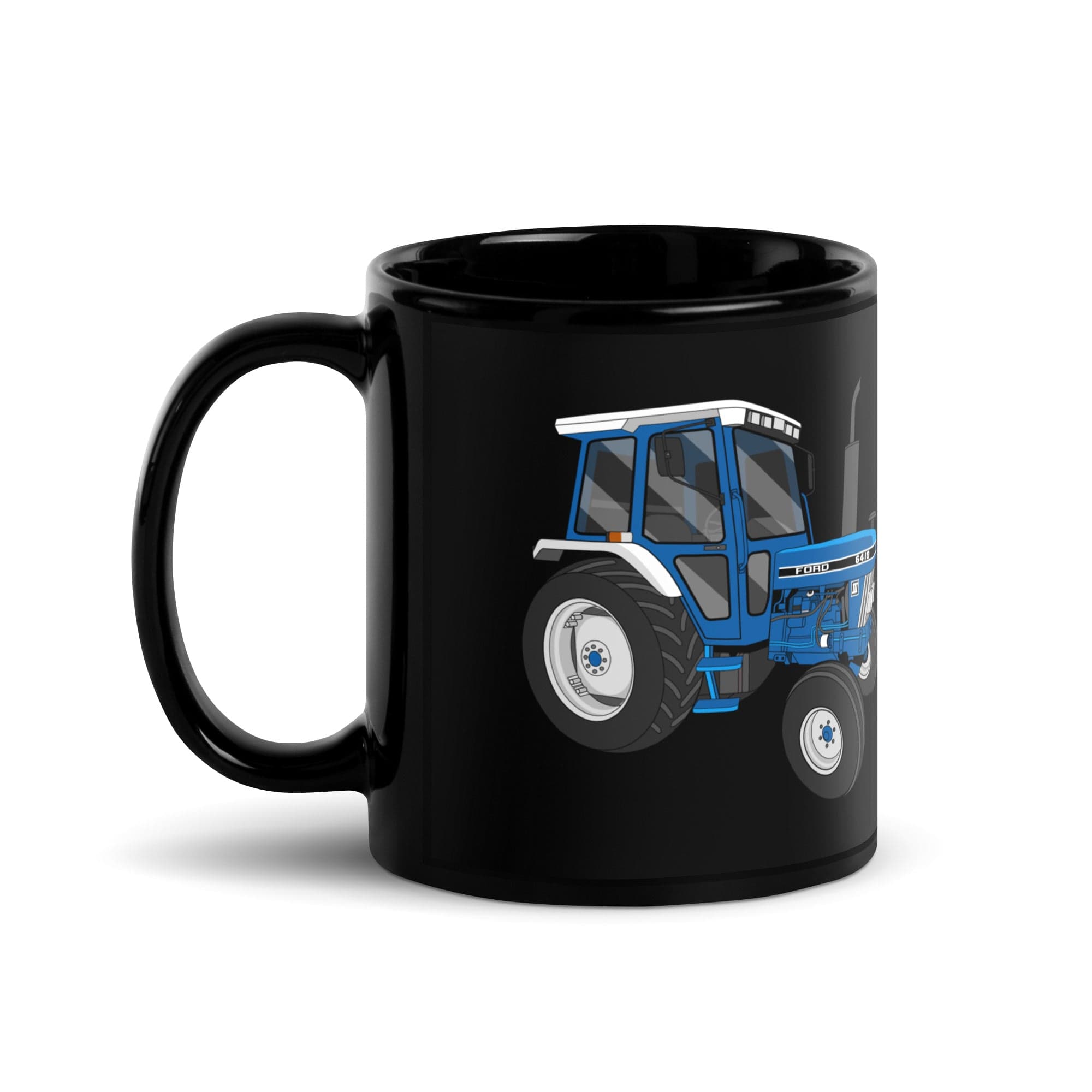 The Tractor Mugs Store Ford 6410 2WD | Black Glossy Mug Quality Farmers Merch