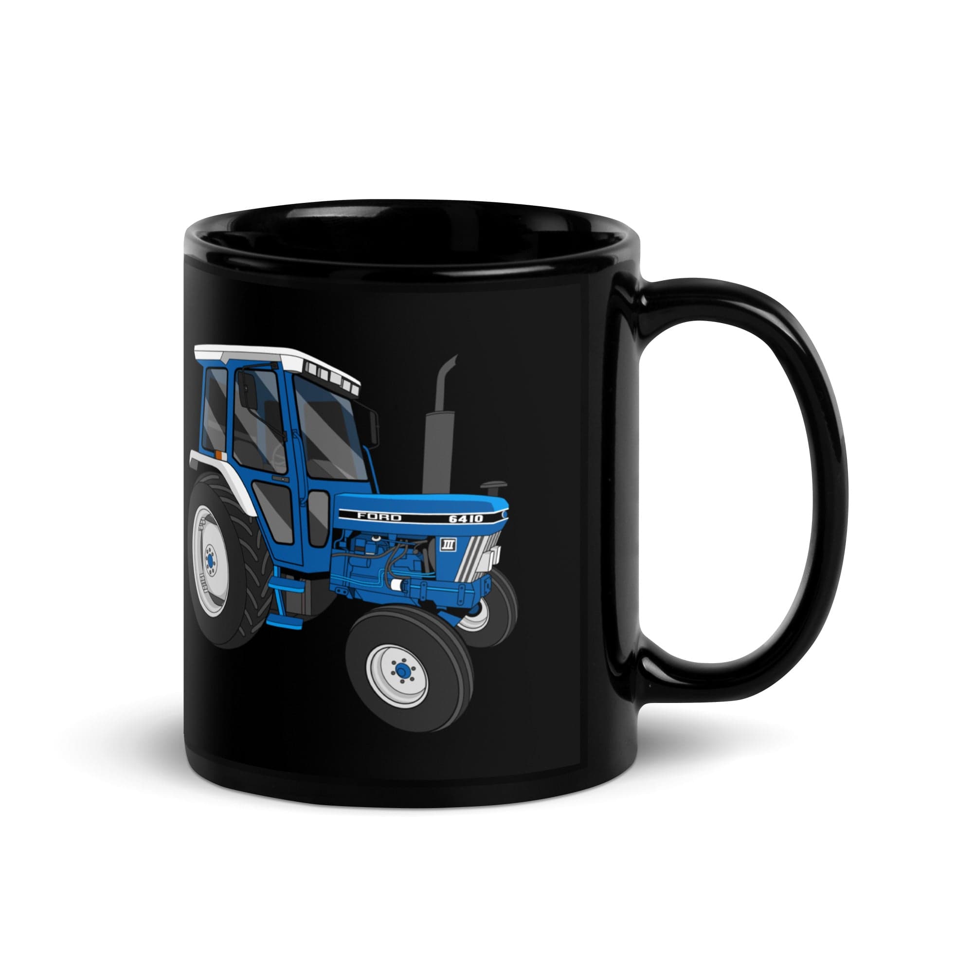 The Tractor Mugs Store Ford 6410 2WD | Black Glossy Mug Quality Farmers Merch