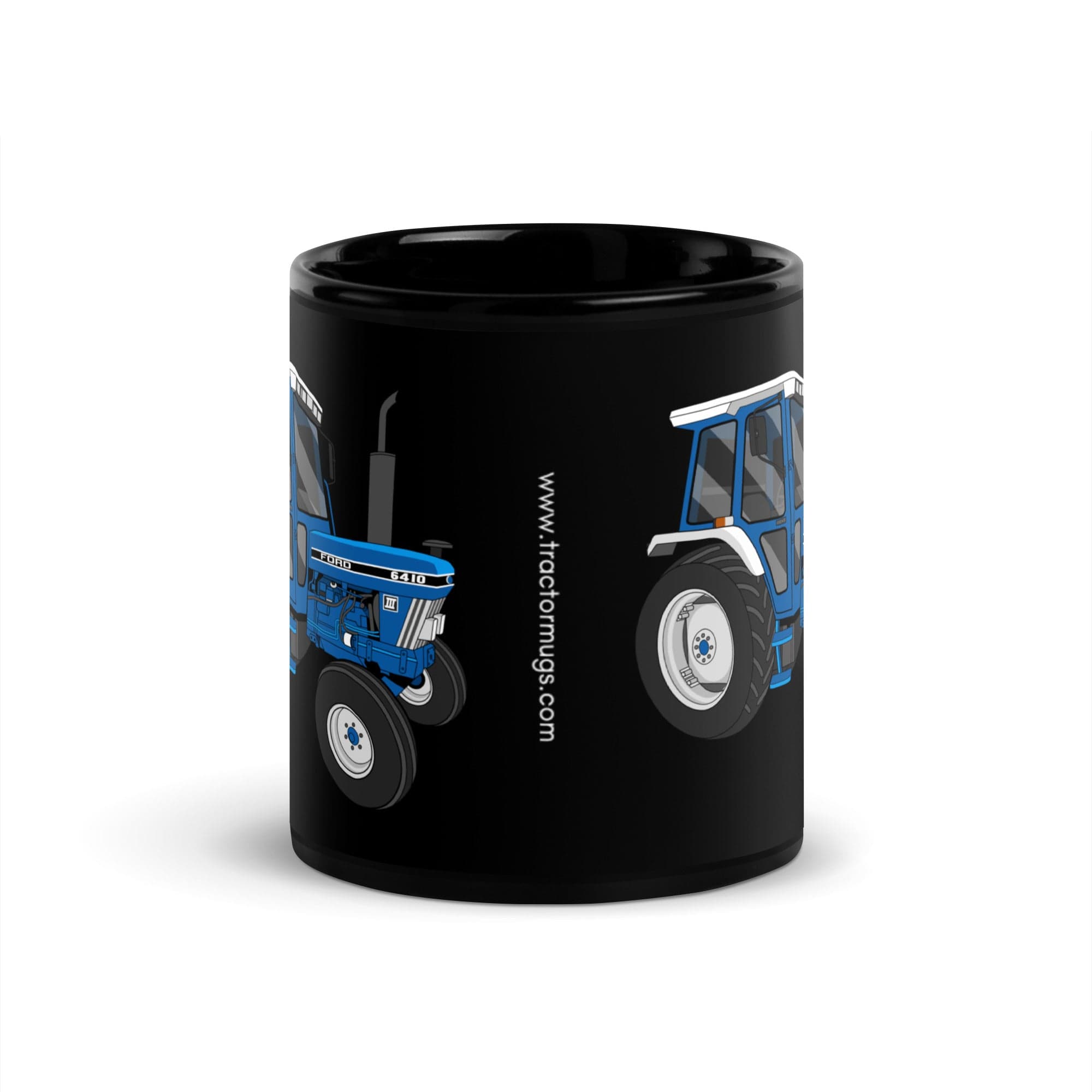 The Tractor Mugs Store Ford 6410 2WD | Black Glossy Mug Quality Farmers Merch