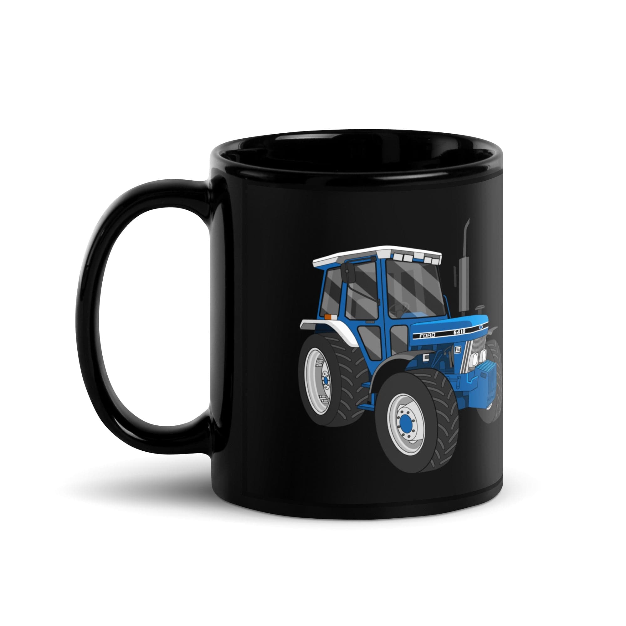 The Tractor Mugs Store Ford 6410 4WD | Black Glossy Mug Quality Farmers Merch