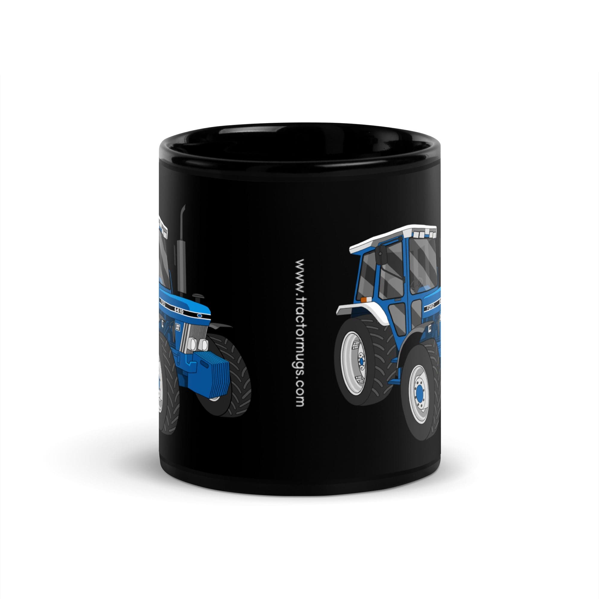 The Tractor Mugs Store Ford 6410 4WD | Black Glossy Mug Quality Farmers Merch