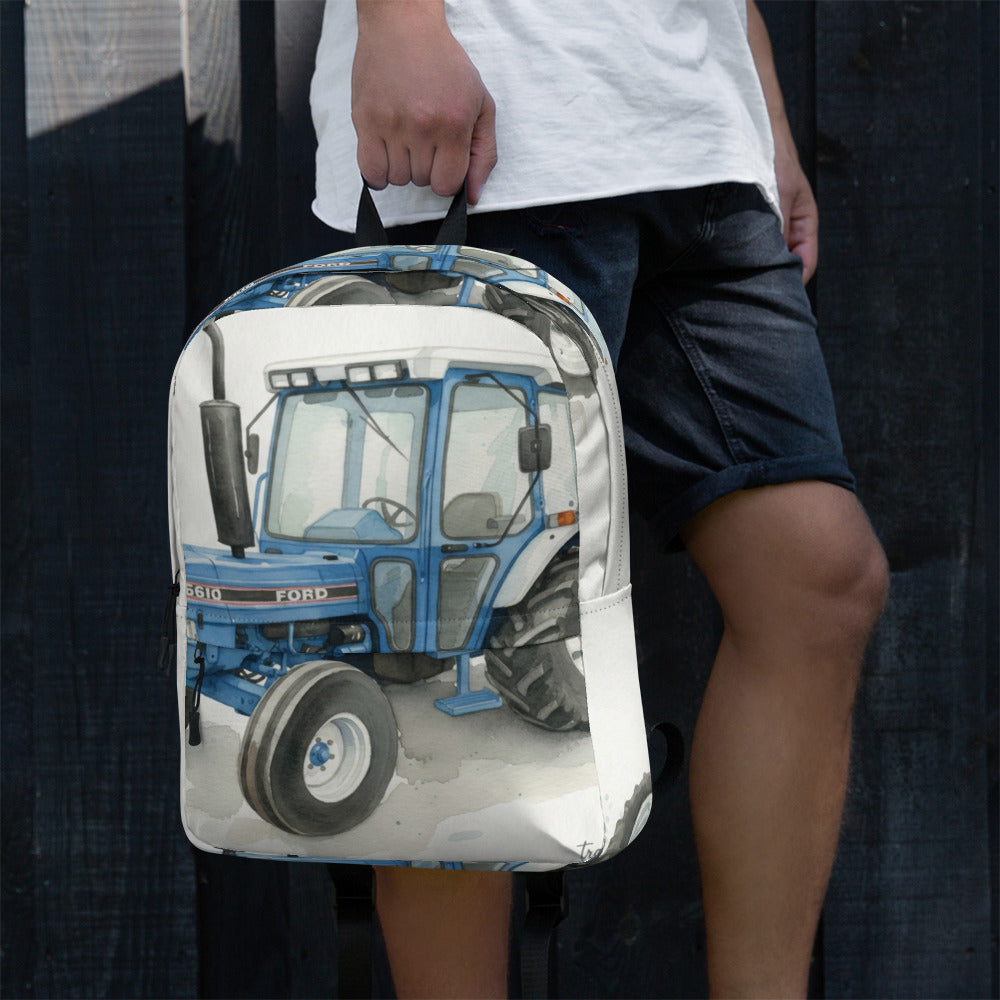 The Tractor Mugs Store Ford 6610 2WD Water Colour | Backpack Quality Farmers Merch