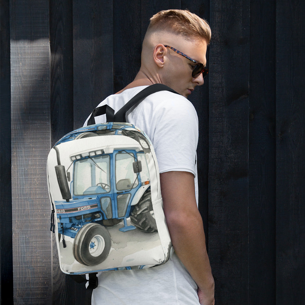 The Tractor Mugs Store Ford 6610 2WD Water Colour | Backpack Quality Farmers Merch