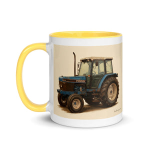 The Tractor Mugs Store Ford 6640 Oil-Painting | Mug with Color Inside Quality Farmers Merch