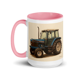 The Tractor Mugs Store Ford 6640 Oil-Painting | Mug with Color Inside Quality Farmers Merch