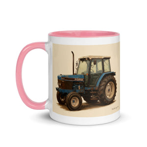 The Tractor Mugs Store Ford 6640 Oil-Painting | Mug with Color Inside Quality Farmers Merch