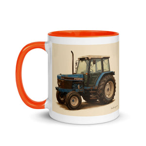 The Tractor Mugs Store Ford 6640 Oil-Painting | Mug with Color Inside Quality Farmers Merch