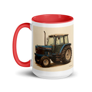 The Tractor Mugs Store Ford 6640 Oil-Painting | Mug with Color Inside Quality Farmers Merch