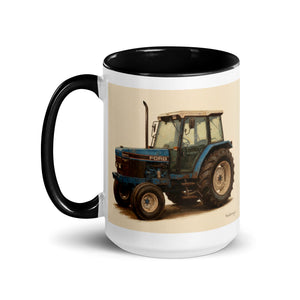 The Tractor Mugs Store Ford 6640 Oil-Painting | Mug with Color Inside Quality Farmers Merch