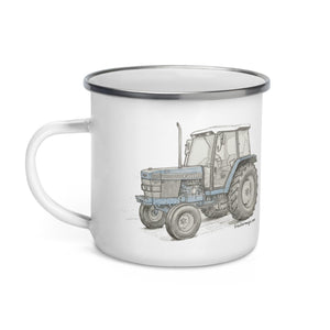 The Tractor Mugs Store Ford 6640 Pencil Sketch | Enamel Mug Quality Farmers Merch