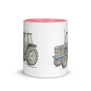 The Tractor Mugs Store Ford 6640 Pencil Sketch | Mug with Color Inside Quality Farmers Merch