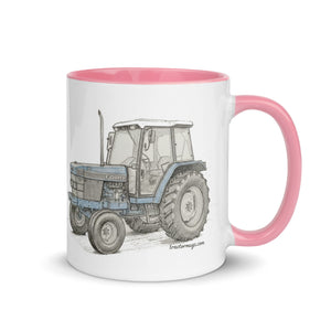 The Tractor Mugs Store Ford 6640 Pencil Sketch | Mug with Color Inside Quality Farmers Merch