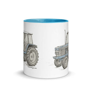 The Tractor Mugs Store Ford 6640 Pencil Sketch | Mug with Color Inside Quality Farmers Merch