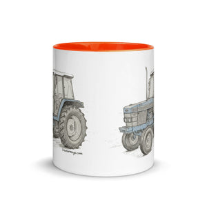The Tractor Mugs Store Ford 6640 Pencil Sketch | Mug with Color Inside Quality Farmers Merch