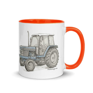 The Tractor Mugs Store Ford 6640 Pencil Sketch | Mug with Color Inside Quality Farmers Merch