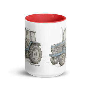 The Tractor Mugs Store Ford 6640 Pencil Sketch | Mug with Color Inside Quality Farmers Merch
