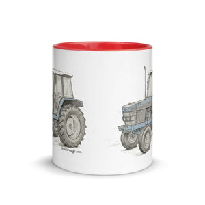 The Tractor Mugs Store Ford 6640 Pencil Sketch | Mug with Color Inside Quality Farmers Merch