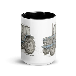 The Tractor Mugs Store Ford 6640 Pencil Sketch | Mug with Color Inside Quality Farmers Merch