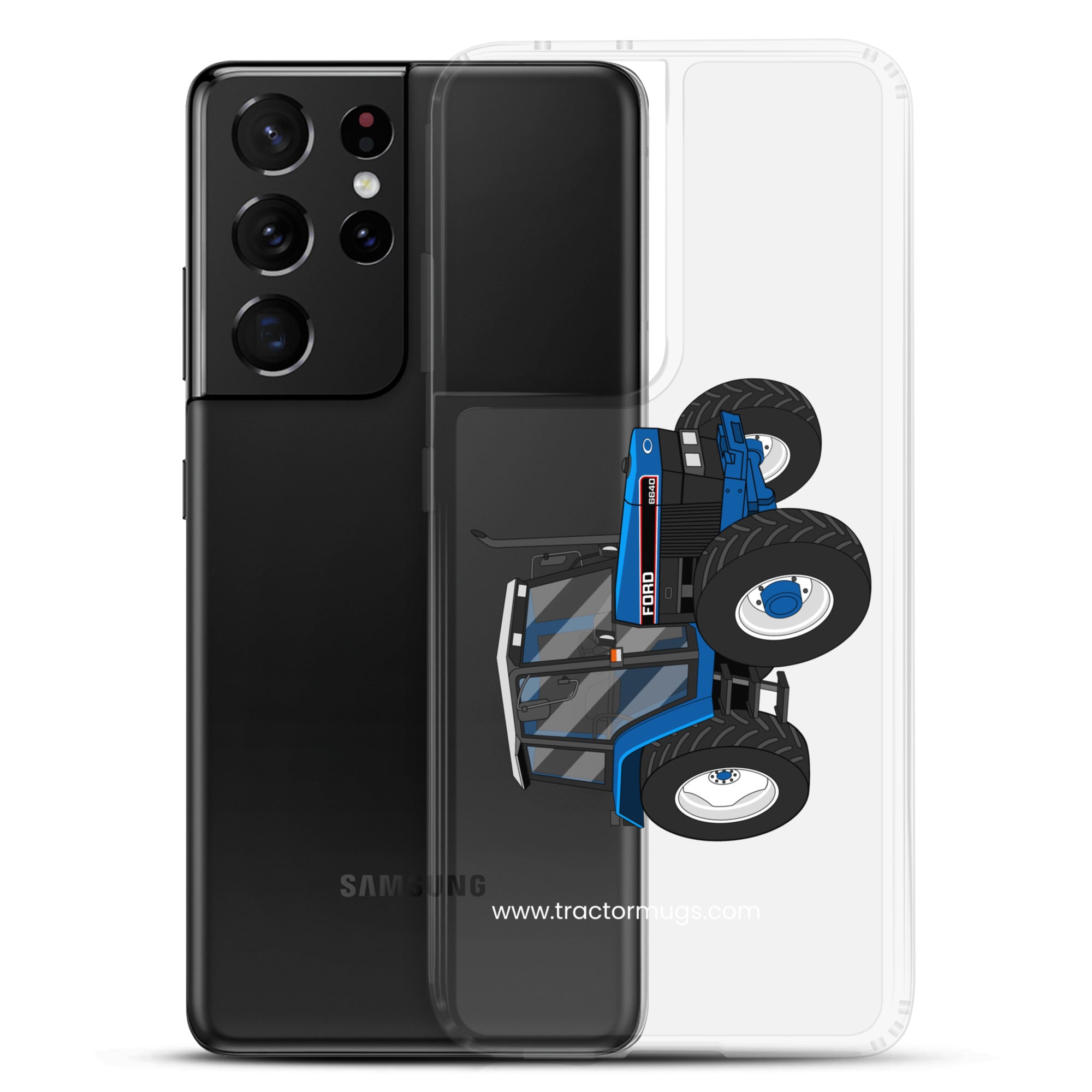 The Tractor Mugs Store Ford 6640 SE 4WD | Clear Case for Samsung® Quality Farmers Merch