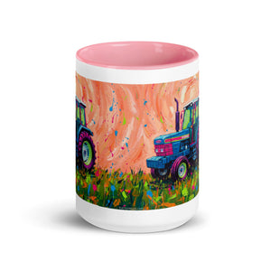 The Tractor Mugs Store Ford 6640 Splash Art | Mug with Color Inside Quality Farmers Merch