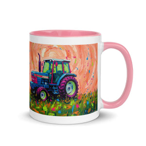 The Tractor Mugs Store Ford 6640 Splash Art | Mug with Color Inside Quality Farmers Merch