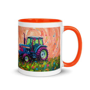 The Tractor Mugs Store Ford 6640 Splash Art | Mug with Color Inside Quality Farmers Merch