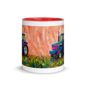 The Tractor Mugs Store Ford 6640 Splash Art | Mug with Color Inside Quality Farmers Merch