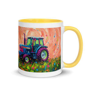 The Tractor Mugs Store Ford 6640 Splash Art | Mug with Color Inside Quality Farmers Merch